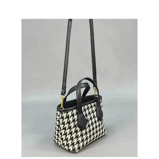 Fashion Houndstooth Single-shoulder Messenger Bag for Women