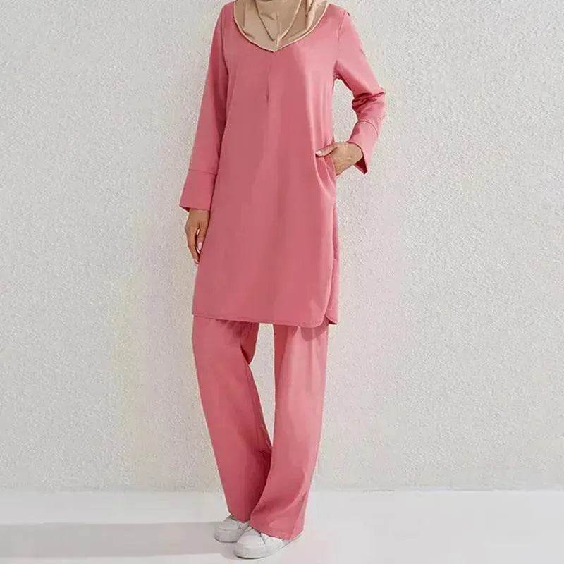 Fashion Large Size Middle East Two-piece Casual Outfit set - Velora