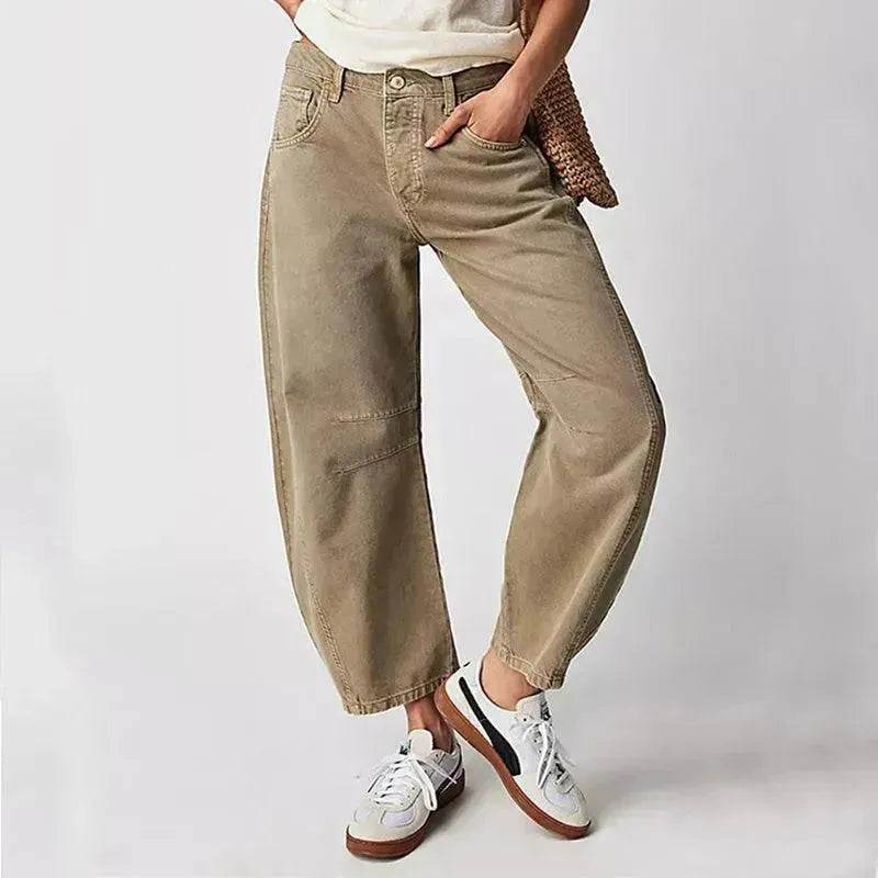 Fashion Loose Wide-leg Pants Summer Sports Straight Casual Cotton Trousers Women's Trouser Pant - Velora