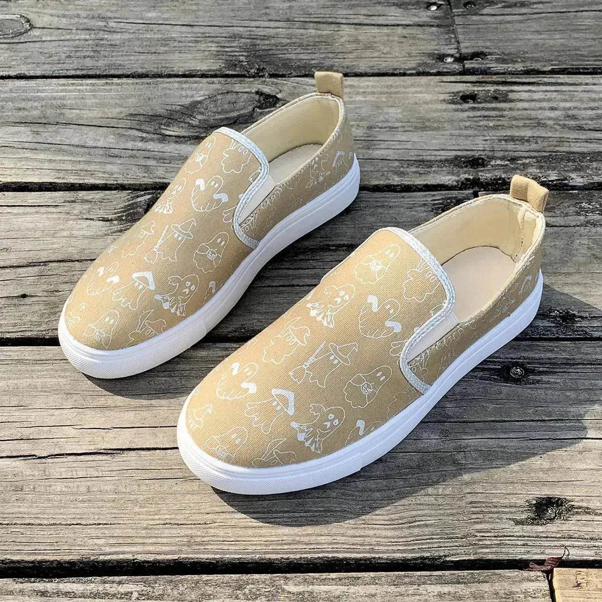 Fashionable Round Toe Casual Women's Sports Breathable Non-slip loafers Shoes for Women cover shoe - Velora