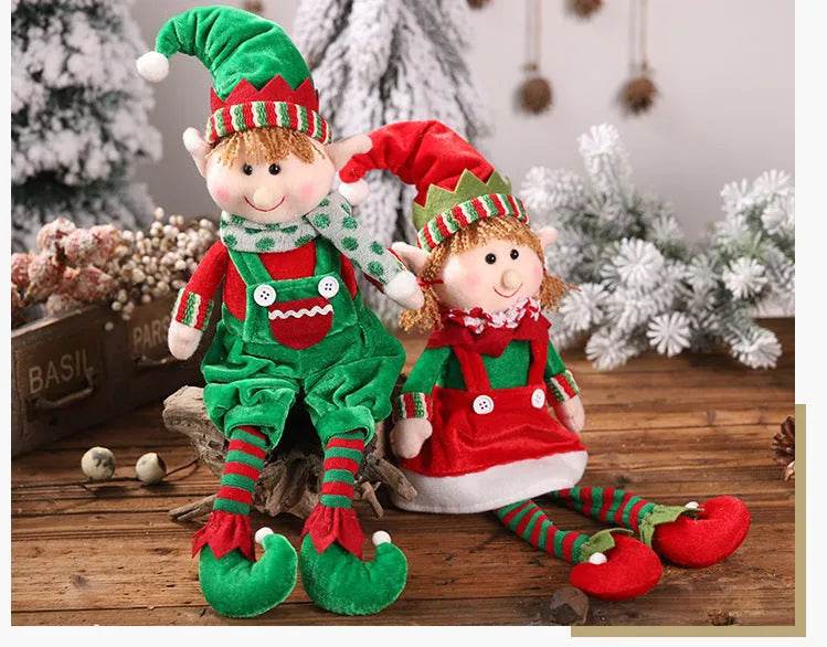 Christmas Hanging Legs Sitting Doll Ornaments - Velora
