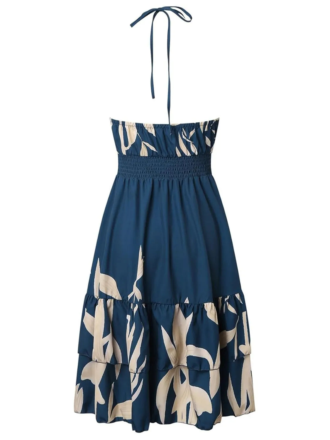 Paisley Print Halter Neck Mini Dress - Velora