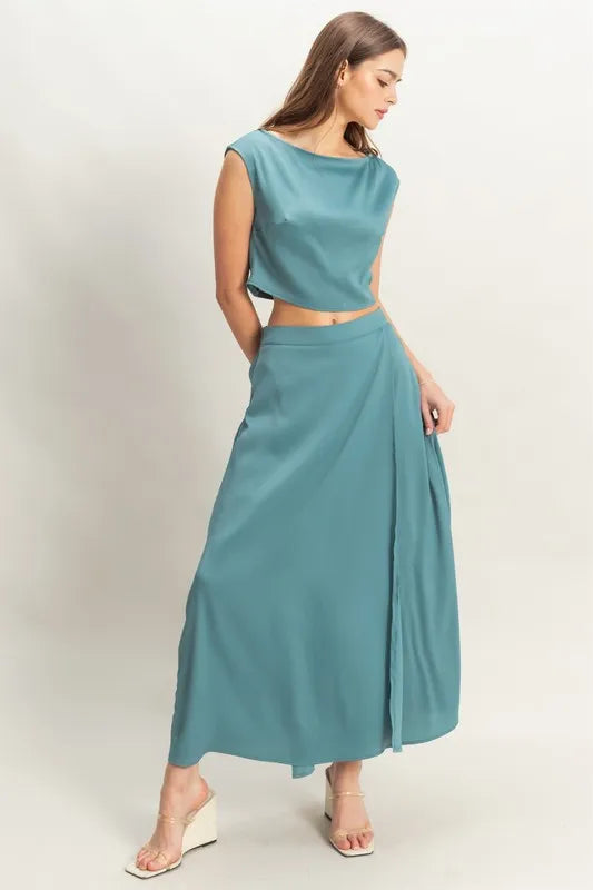 HYFVE Sleeveless Top and Maxi Skirt Set - Velora