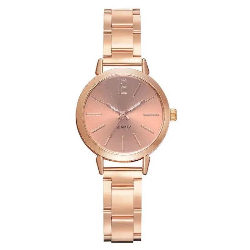 2pcs Narrow Strap Steel Strap Bracelet and Quartz Watch women - Velora
