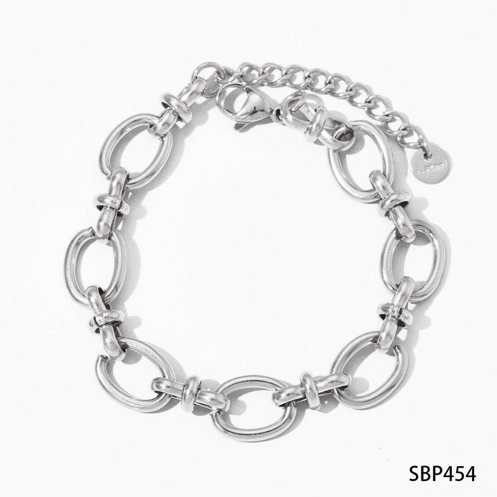 Retro Set Silver Crystal Heart Shaped Women's Bracelet Five Piece Set Fashion Geometry Adjustable Infinite Symbol Jewelry - Velora