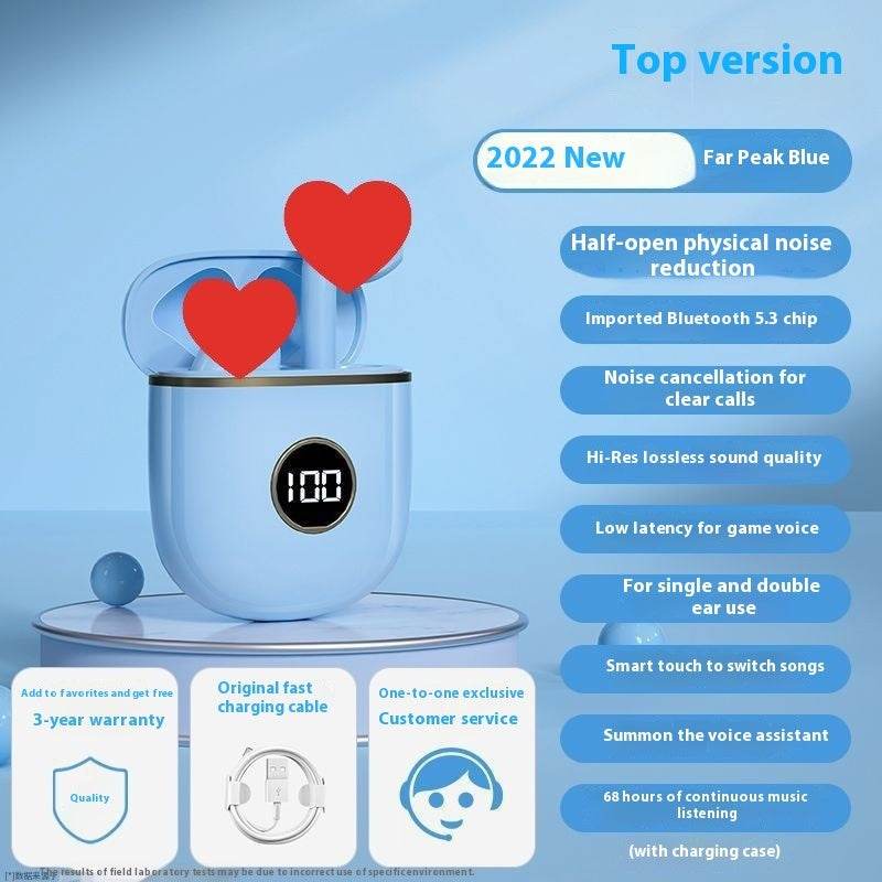 Wireless Bluetooth earphone Noise-canceling Wireless earbuds Low Latency High Sound Quality - Velora