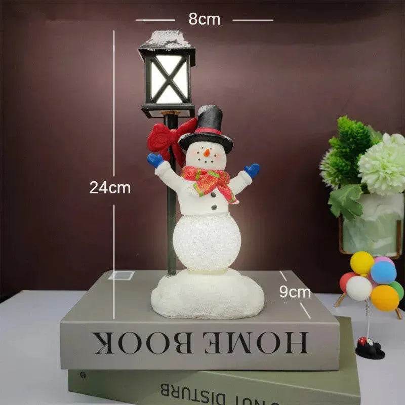 Christmas Gifts Resin Christmas Snowman Night Light Decoration Christmas Gifts Crafts - Velora