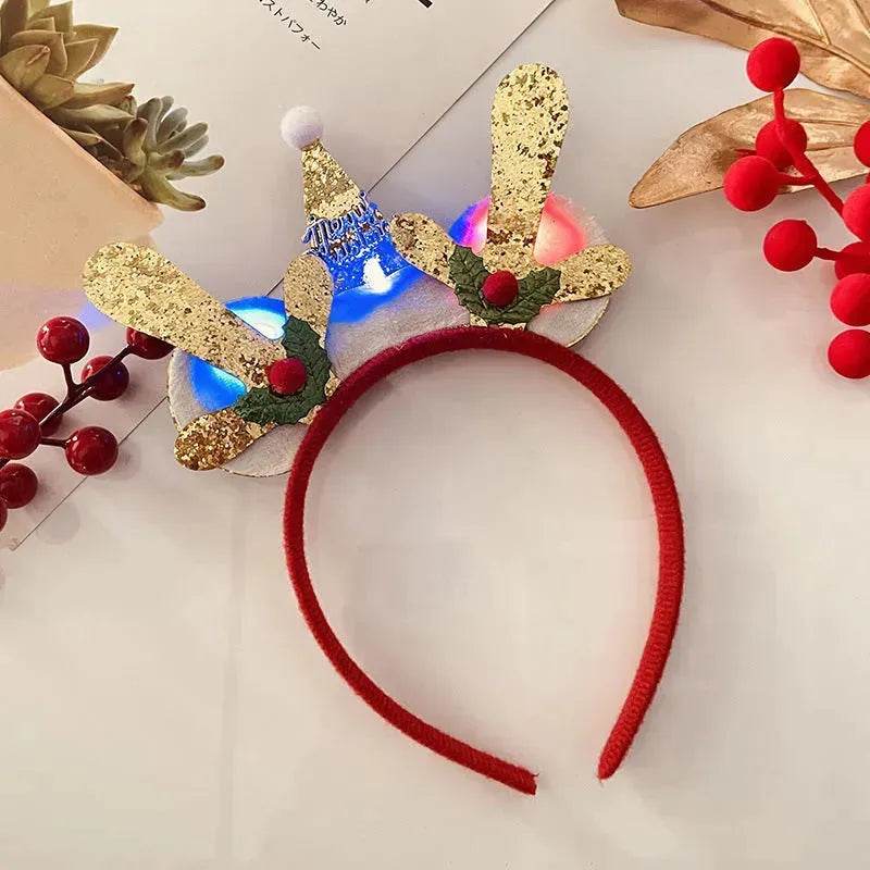 Christmas With Light Headband Snowflake Women's - Velora