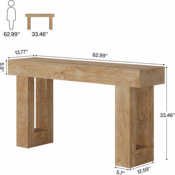 Long Console Table Living Room Table - Velora