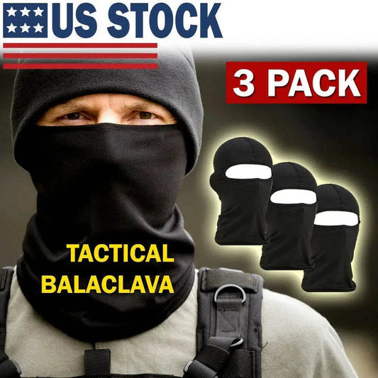 3 Pack Tactical Balaclava Thin Full Face Mask Lightweight Motorcycle Warmer Ski - Velora