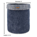 Felt Storage Basket - Navy blue - Velora Luxury Fashion