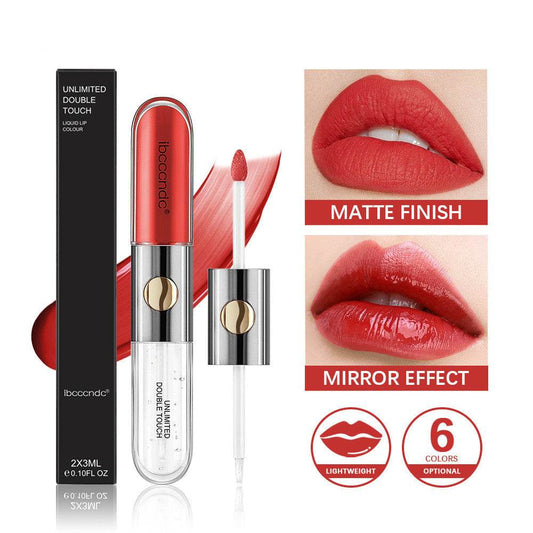 Double-headed Lip Lacquer Matte Waterproof Sweat-proof - Velora
