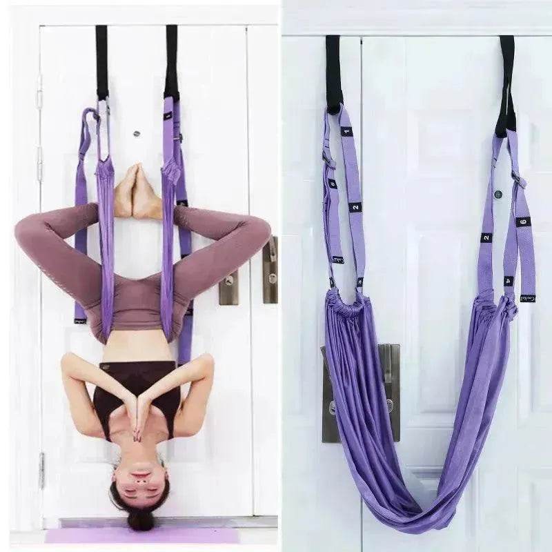 Fitness Hip Stretch Yoga Belt Inverted Rope Pull Stretch Belt Split Lower Waist Trainer Yoga Stretching Belt Yoga Belt Straps Yoga Hanging Belt - Velora