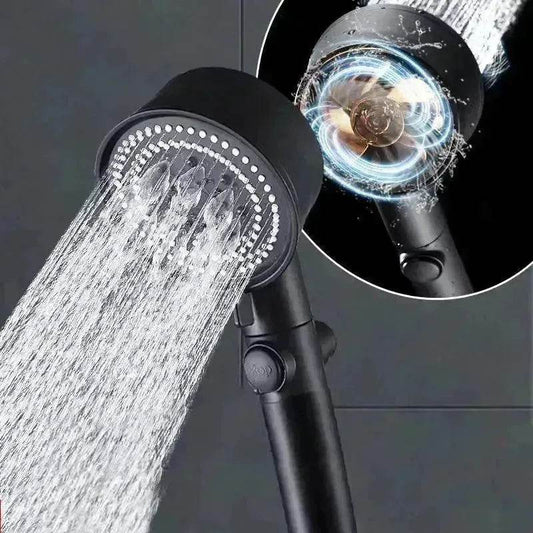 Five-color Wind Turbine Shower Head 56 Speed Water Silicone Shower Head - Velora