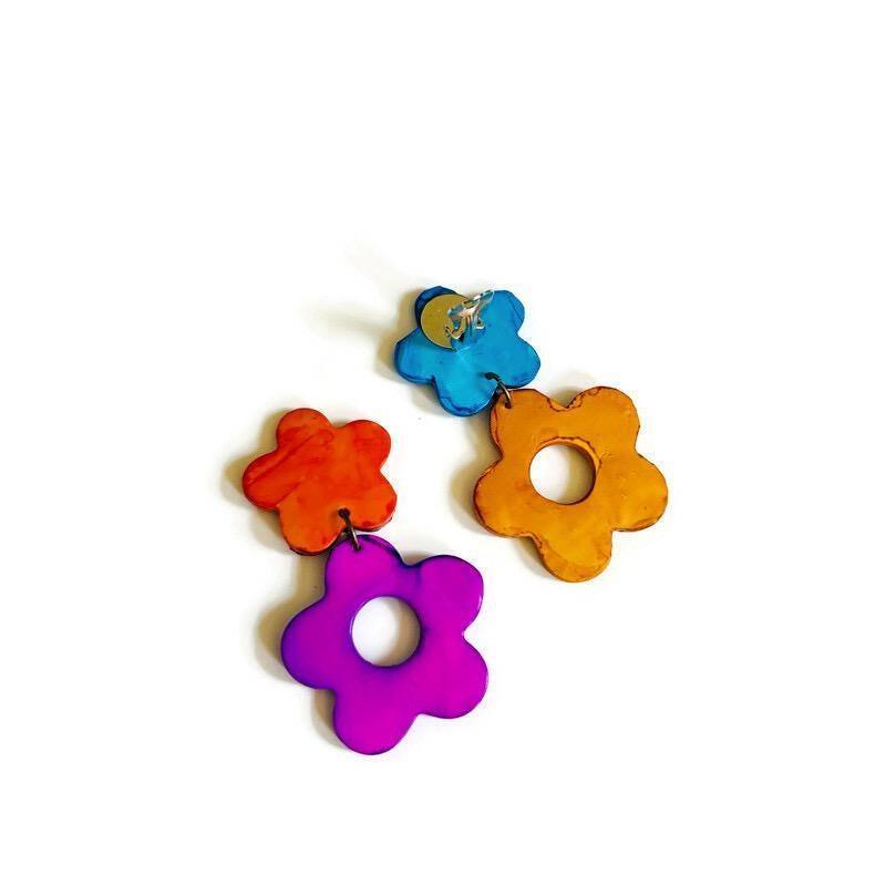 Bright Floral Statement Necklace Handmade