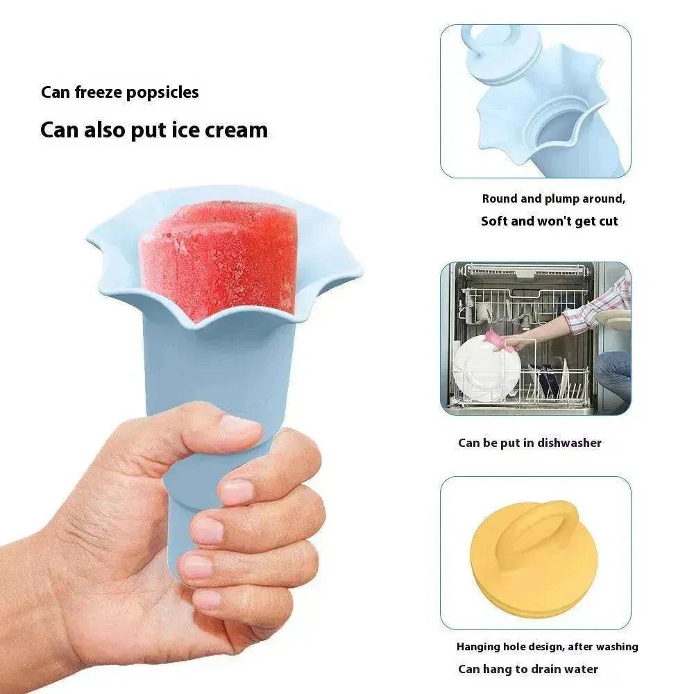 Foldable Silicone Multifunctional Anti-dirty Hands Ice Cream Cup - Velora