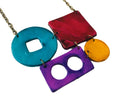Funky Statement Necklace with Bold Colorful Geometric Style - Velora Luxury Fashion
