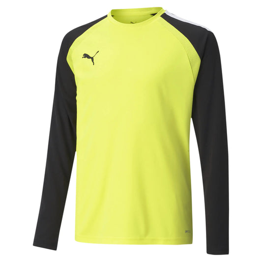 PUMA Unisex Youth Long Sleeve Goalkeeper Jersey - Fluorescent Yellow/Black/White