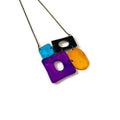 Geometric Pendant Necklace- Colorful Painted Jewelry - Velora Luxury Fashion