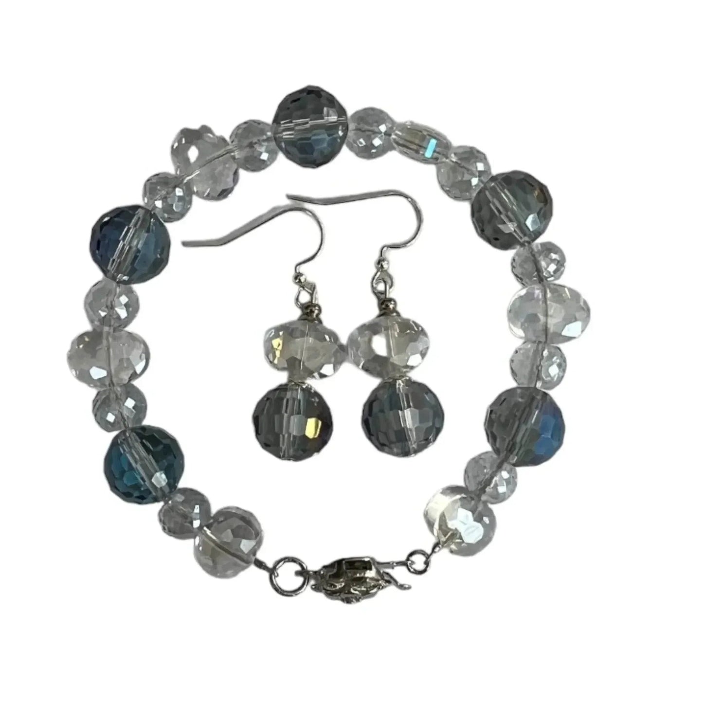 Bracelet et boucle d'oreille Cynthia neige