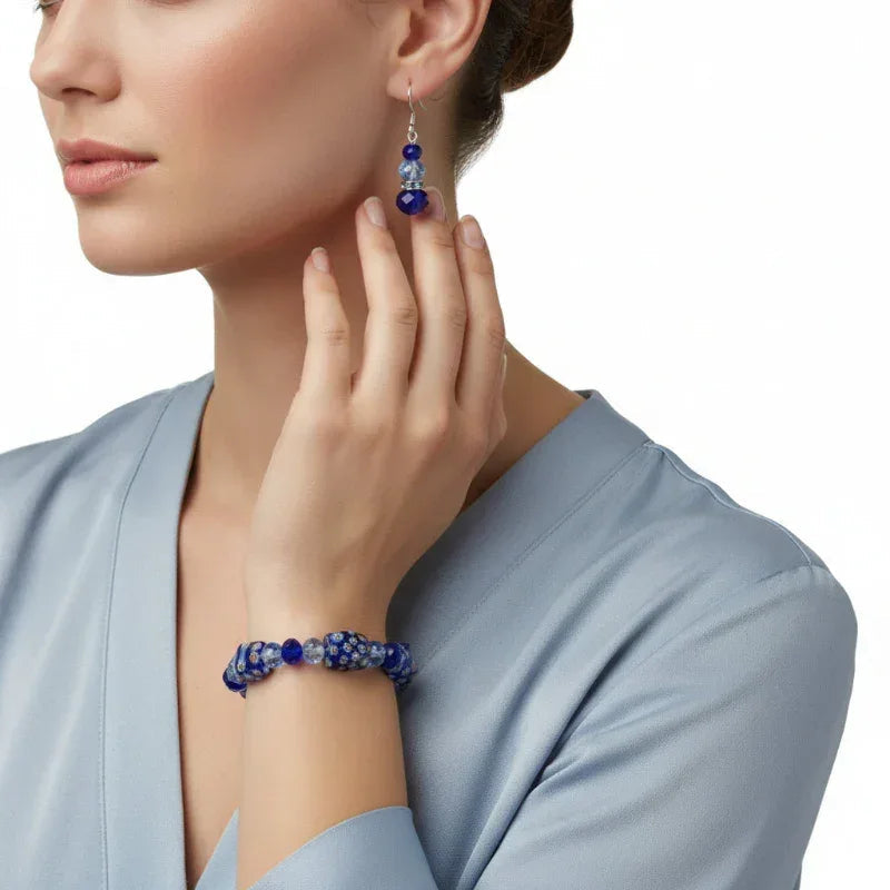 Bracelet et boucle d'oreille ciel