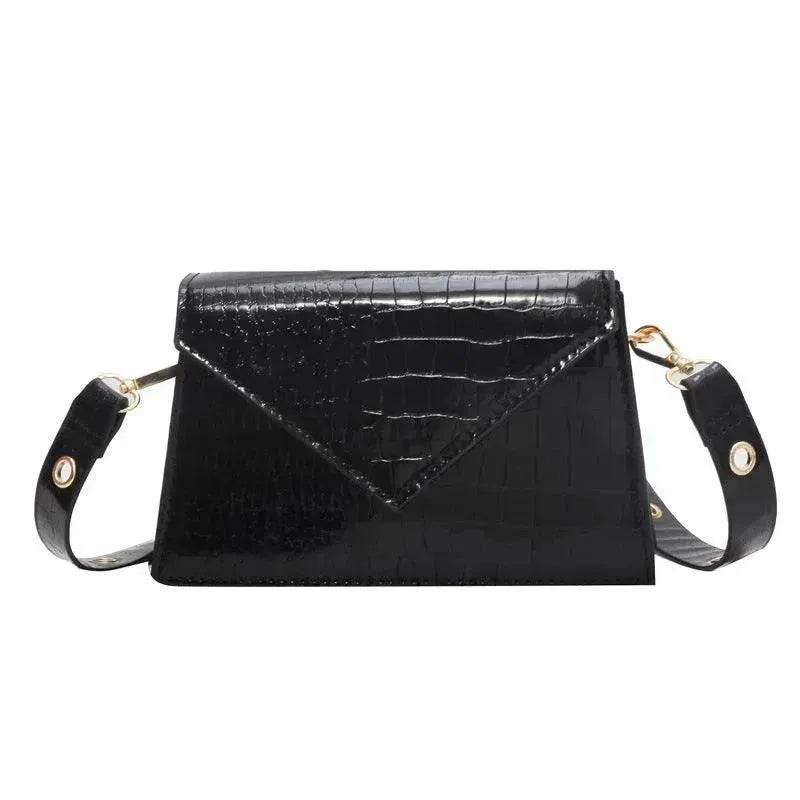 Glossy Stone Pattern Shoulder Crossbody HandBag