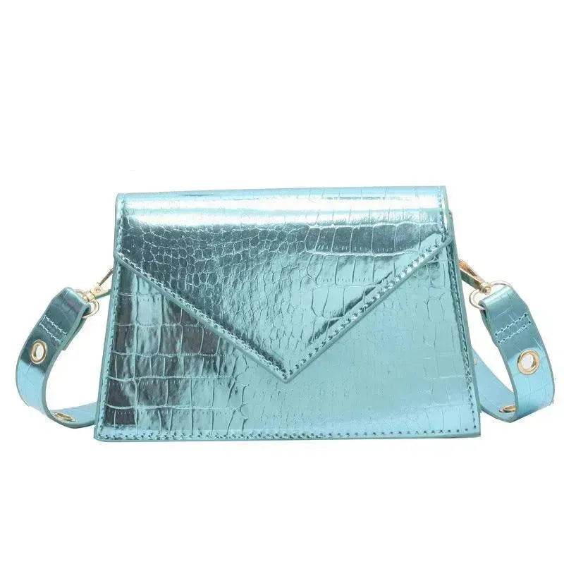 Glossy Stone Pattern Shoulder Crossbody HandBag