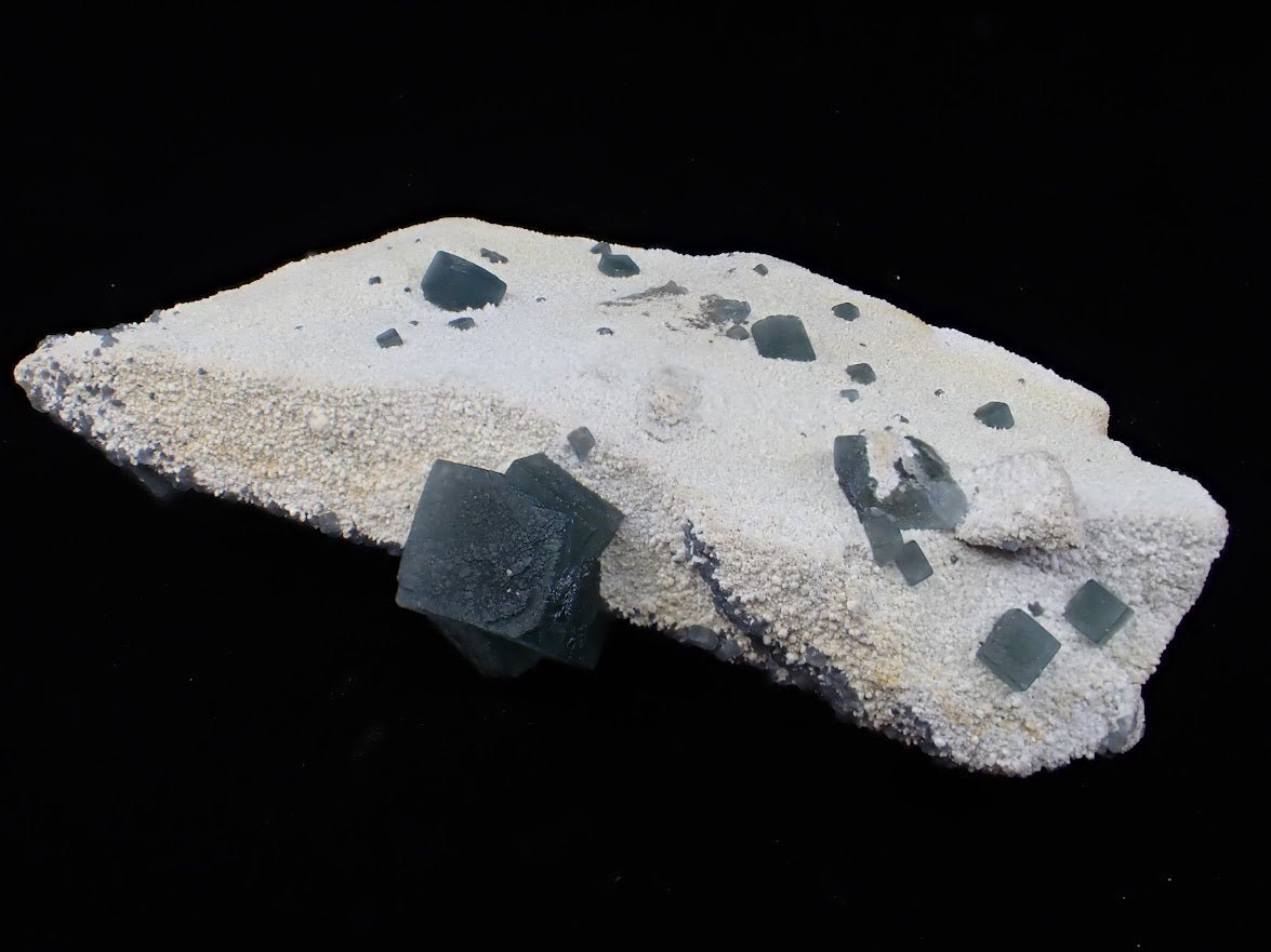Green Fluorite on Quartz Matrix – Huanggang Mine, Inner Mongolia