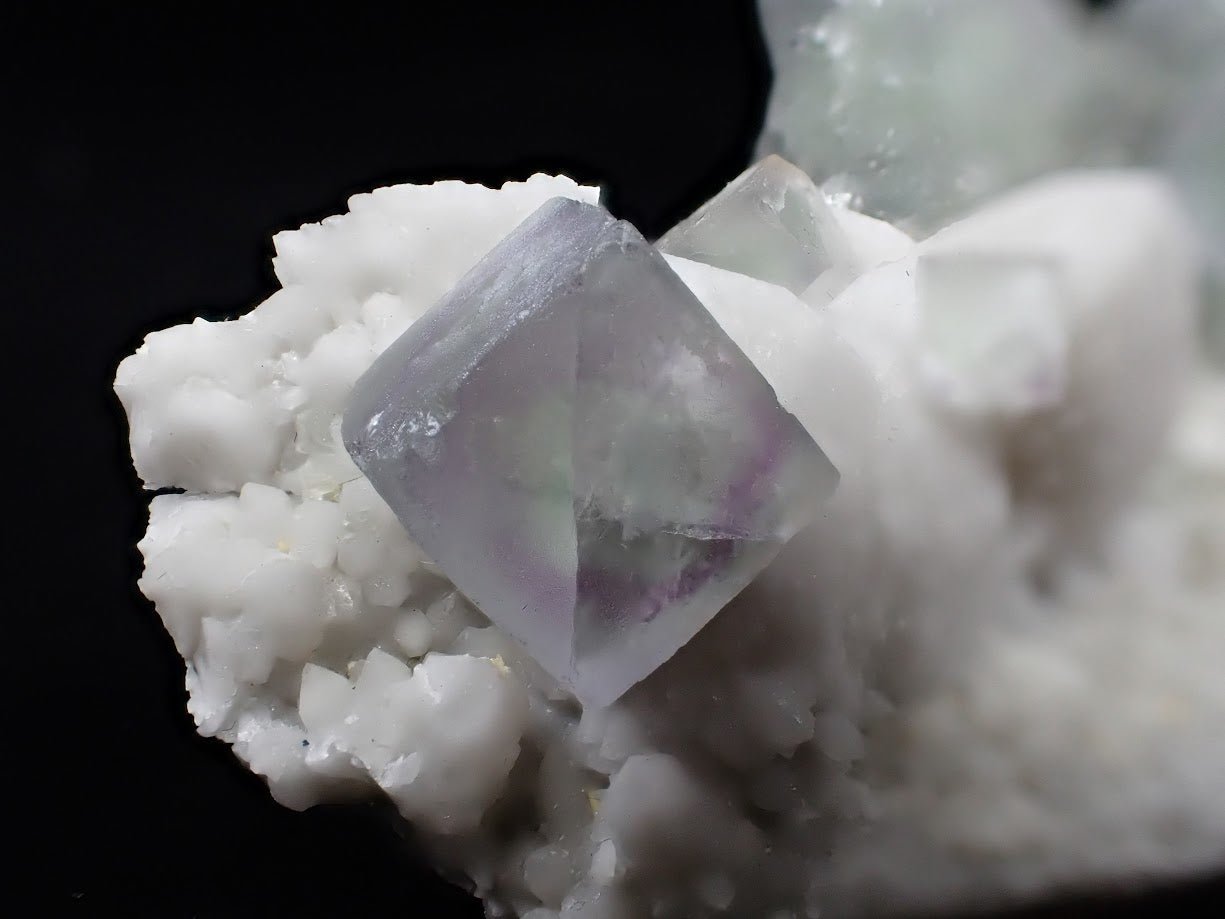 Green Window Fluorite on Milky Quartz – Inner Mongolia, China