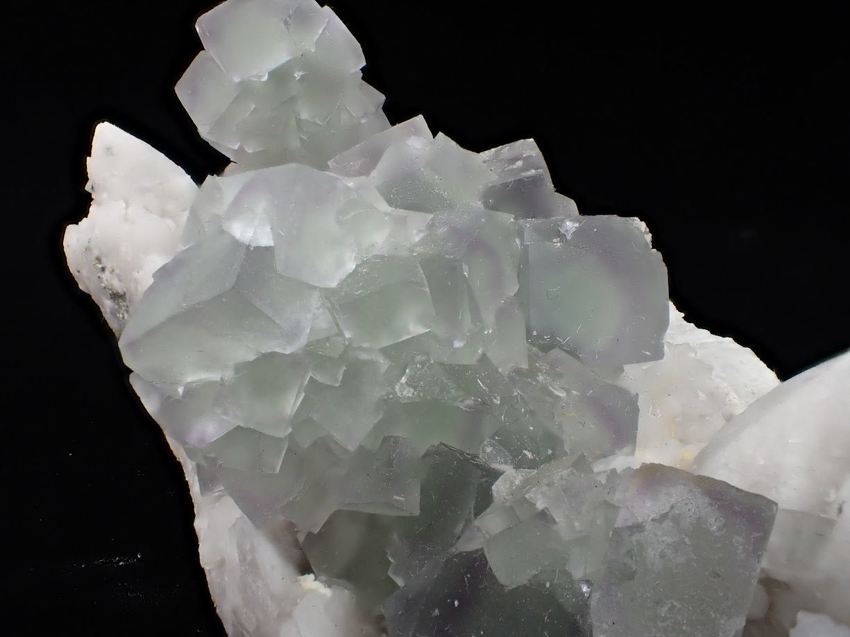 Green Window Fluorite on Milky Quartz – Inner Mongolia, China