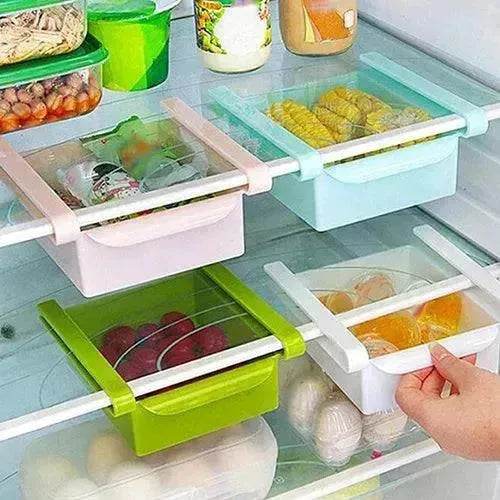 Hanging Plastic Refrigerator Clapboard Storage Rack Kitchen Supplies - Velora
