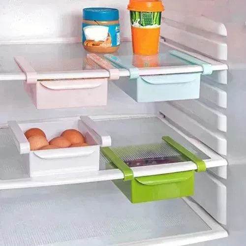 Hanging Plastic Refrigerator Clapboard Storage Rack Kitchen Supplies - Velora
