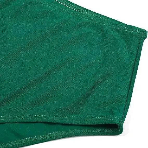 High Waist Split Swimsuit with Double Layer Lotus Leaf Design - Velora