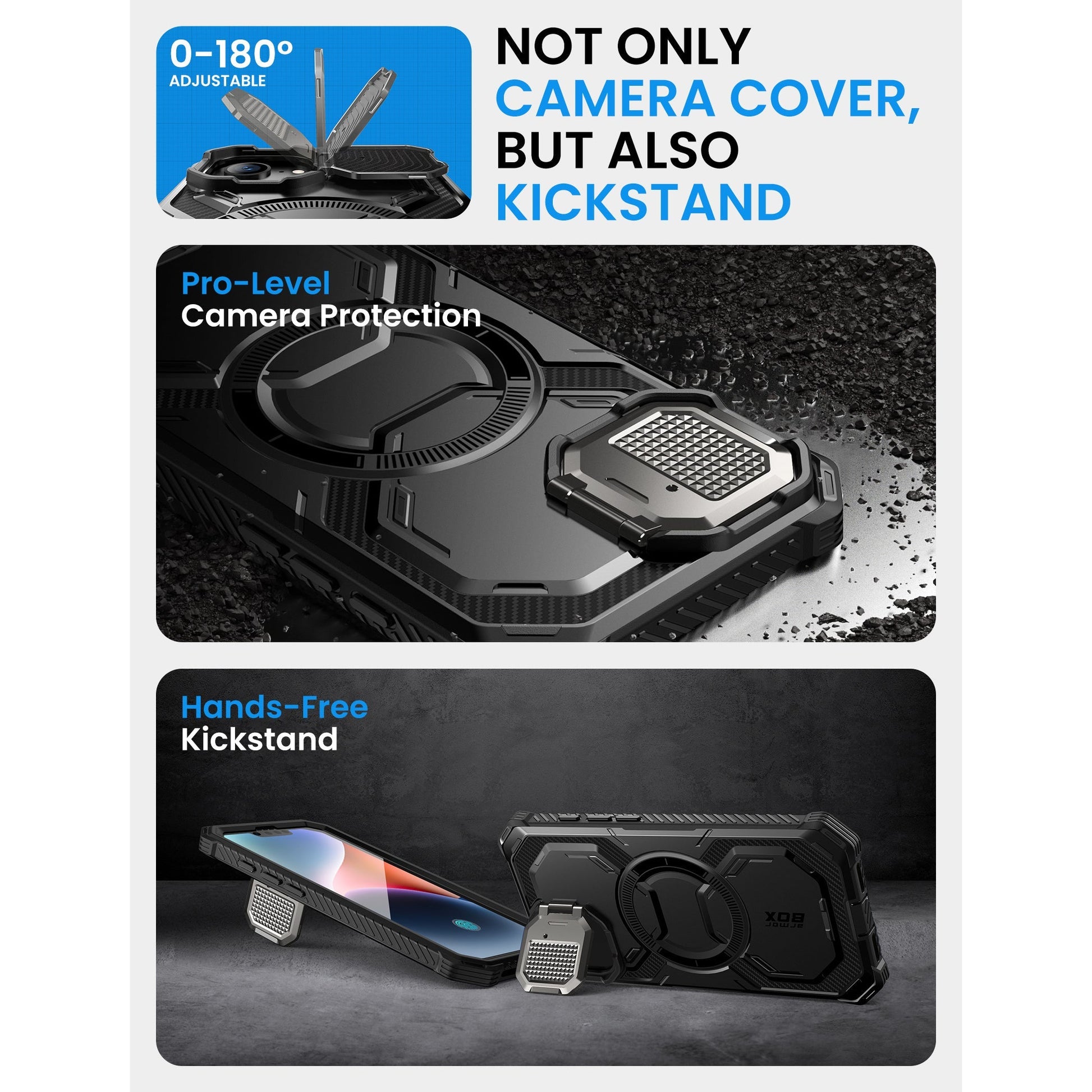 iPhone 16e (2025) Armorbox Case-Black - Velora Luxury Fashion