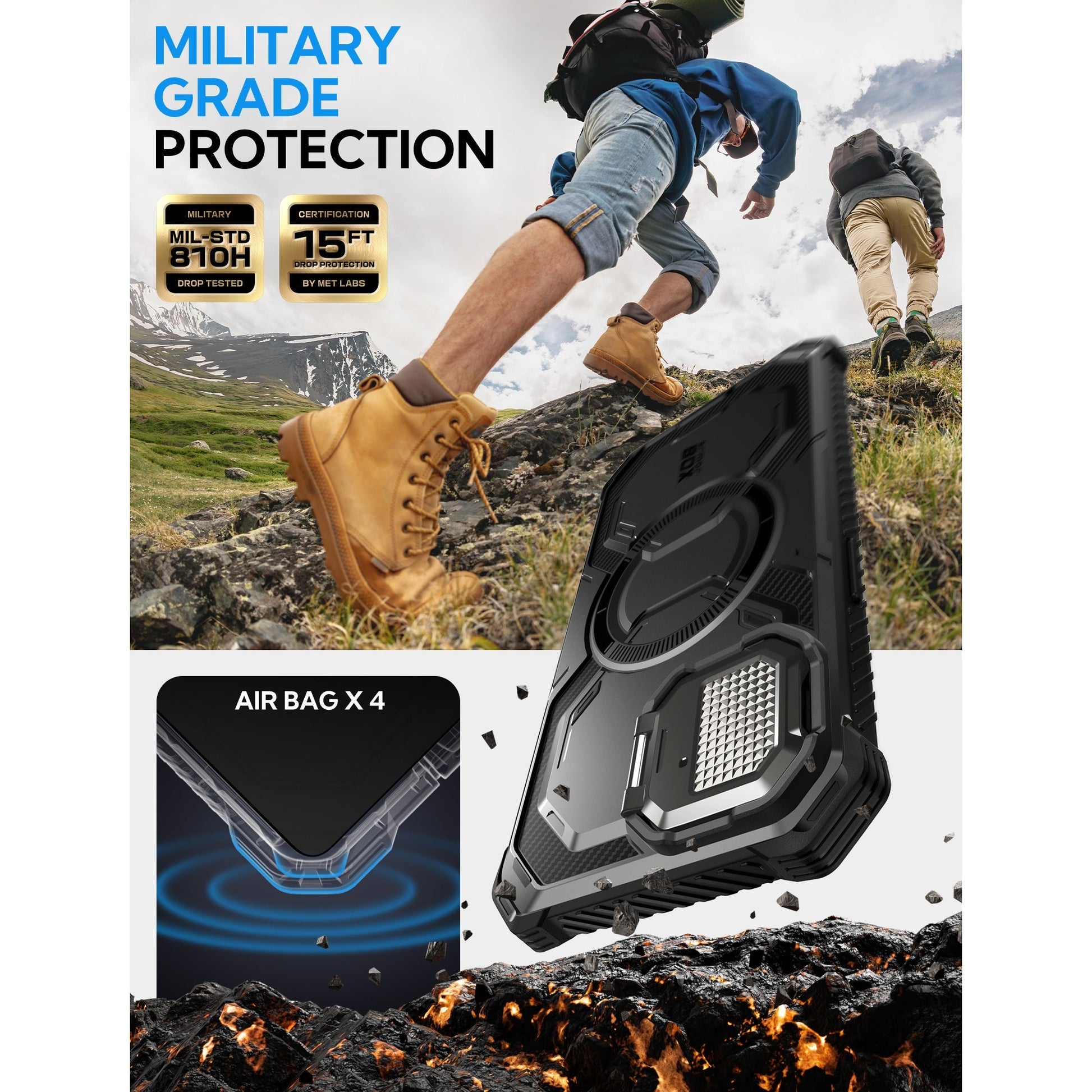 iPhone 16e (2025) Armorbox Case-Black - Velora Luxury Fashion