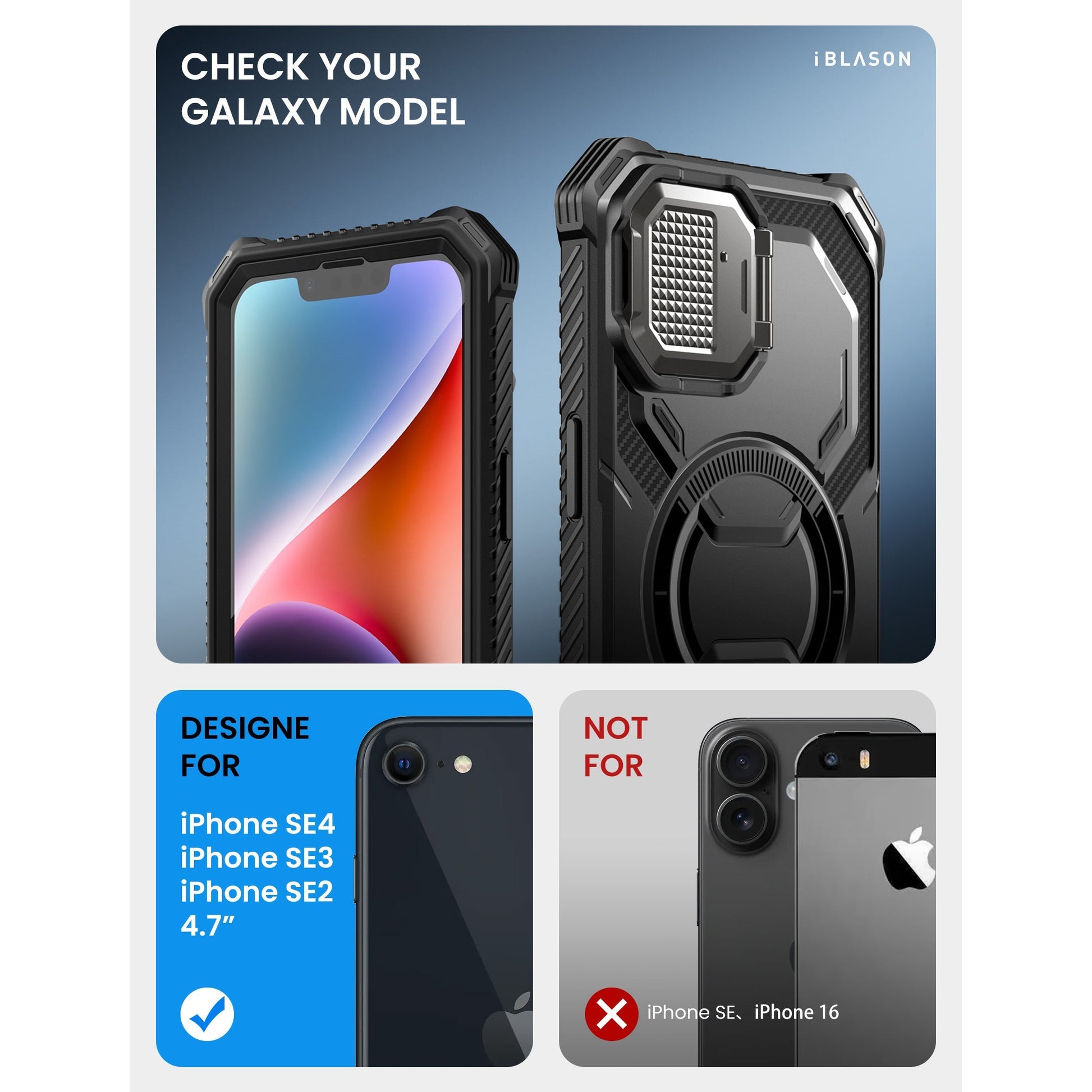 iPhone 16e (2025) Armorbox Case-Black - Velora Luxury Fashion