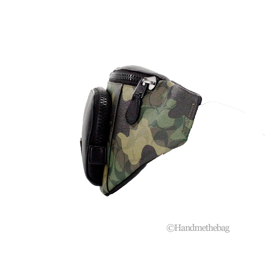 Coach Track Green Signature Camo Print Coated Canvas Belt Bag