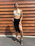 Soft Beige Summer Crop Top - Velora Luxury Fashion