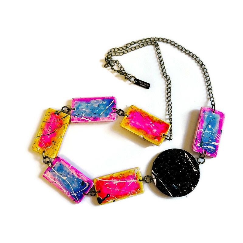 Bright Multicolor Beaded Statement Necklace - Velora Luxury Fashion