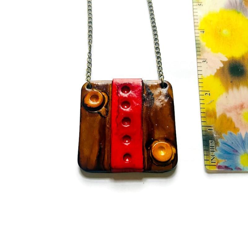 Bold Handmade Polymer Clay Pendant - Velora Luxury Fashion