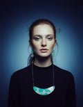 Turquoise and Silver Statement Necklace Handmade - Velora Luxury Fashion
