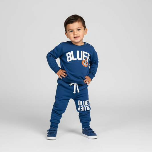 Blue Dog Cotton Joggers Set
