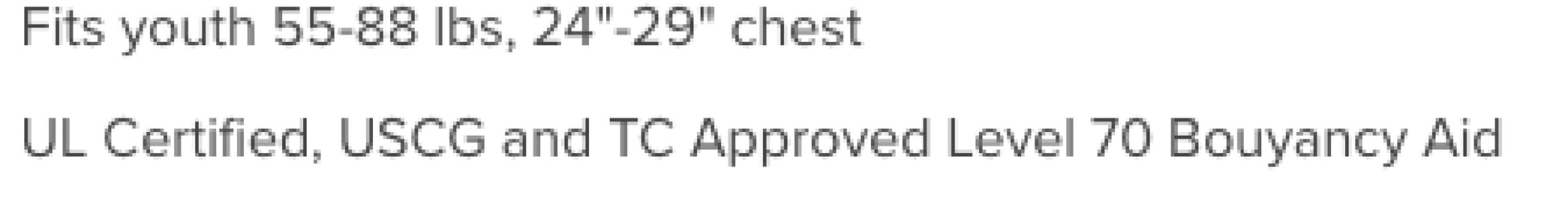 NRS Crew Youth PFD's UL & ULC Approved - Velora