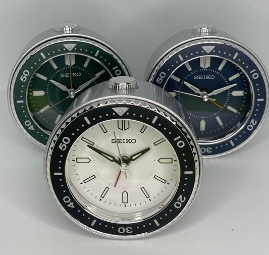SEIKO Desk Alarm Clock White | QHE184J