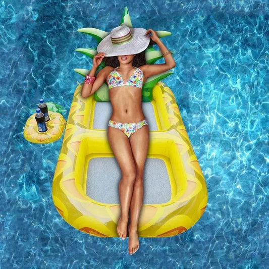 Inflatable Swimming Pool Pineapple Floating Row Air Cushion Bed Summer Water Floating Hammock Air Mattress Water Sports Toys - Velora