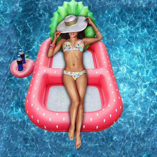 Inflatable Swimming Pool Pineapple Floating Row Air Cushion Bed Summer Water Floating Hammock Air Mattress Water Sports Toys - Velora
