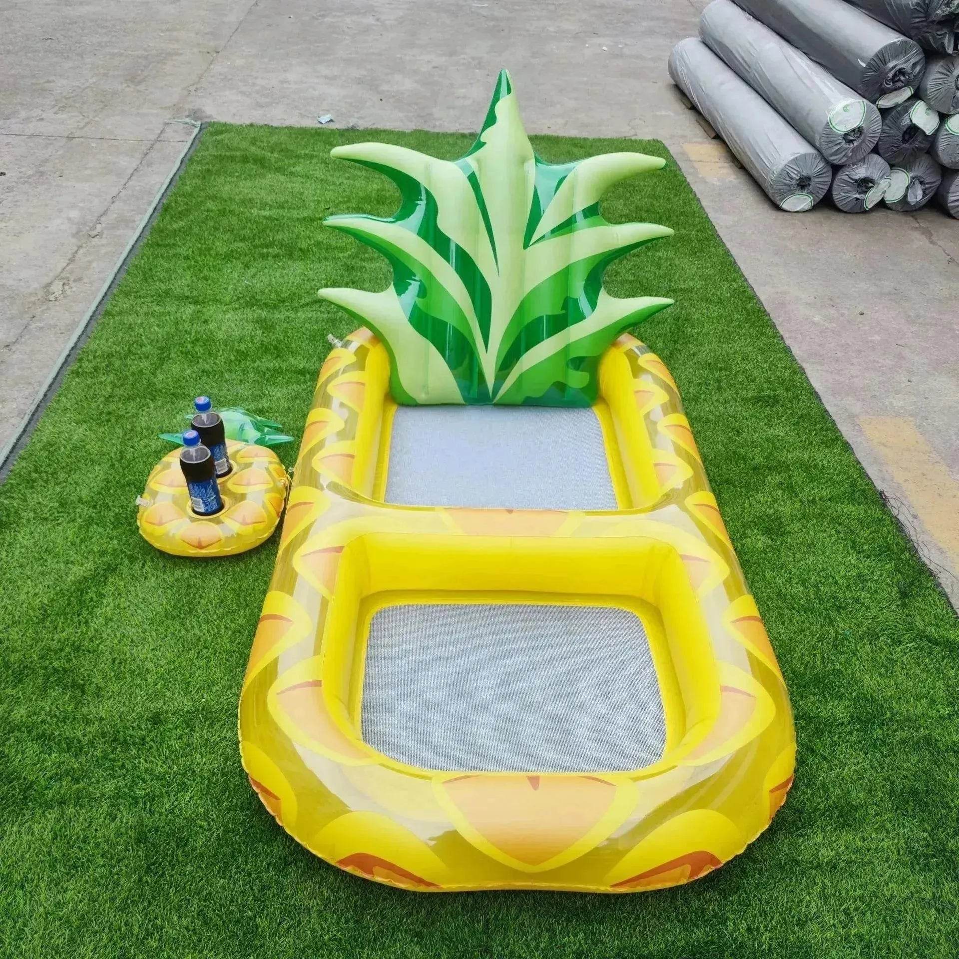 Inflatable Swimming Pool Pineapple Floating Row Air Cushion Bed Summer Water Floating Hammock Air Mattress Water Sports Toys - Velora