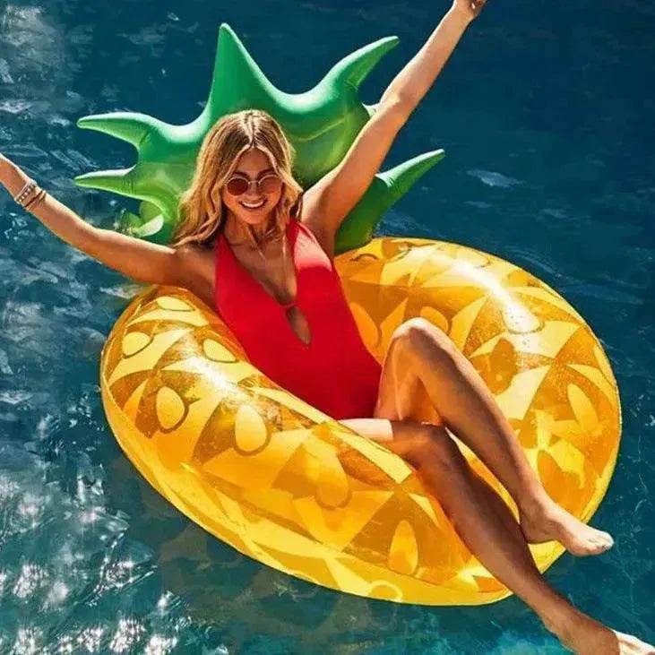 Inflatable Swimming Pool Pineapple Floating Row Air Cushion Bed Summer Water Floating Hammock Air Mattress Water Sports Toys - Velora