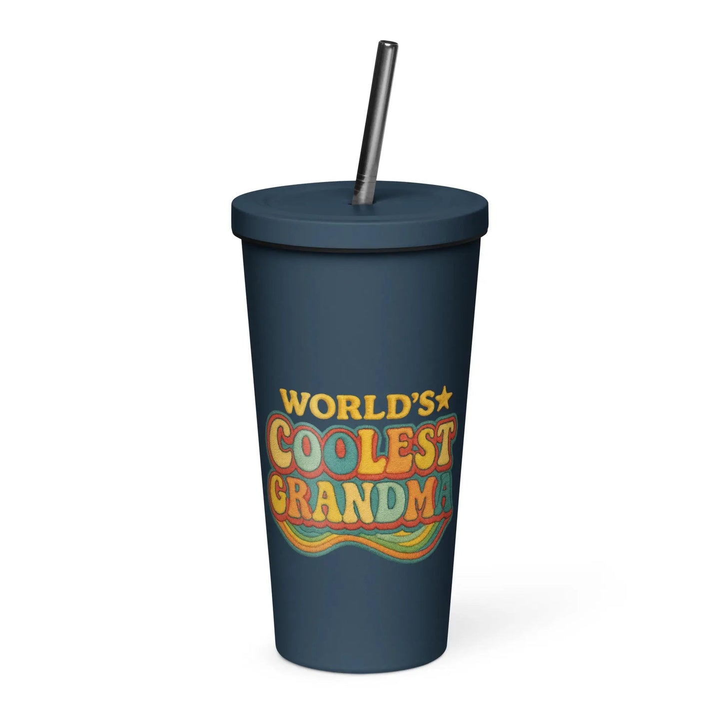 Insulated Tumbler with a Straw - World’s Coolest Grandma