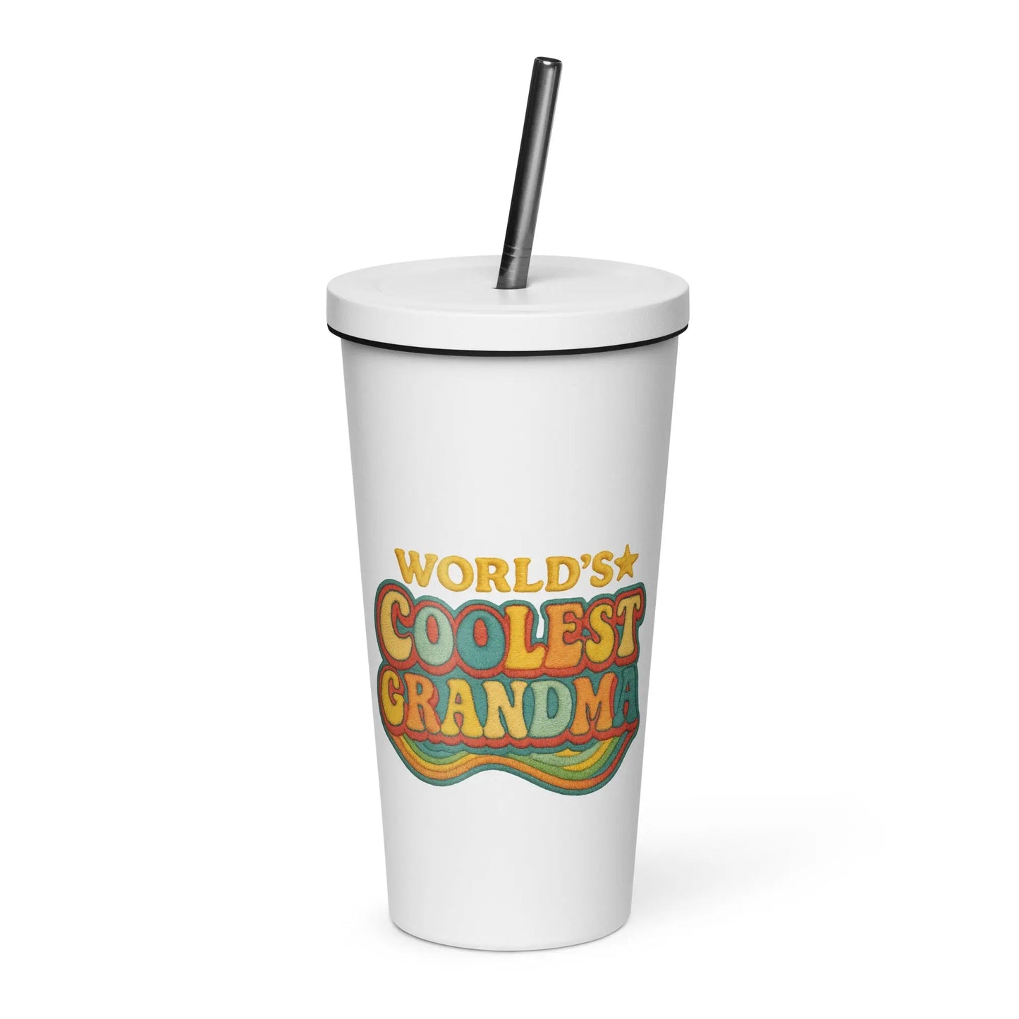 Insulated Tumbler with a Straw - World’s Coolest Grandma